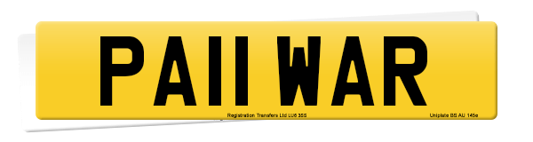 Registration number PA11 WAR